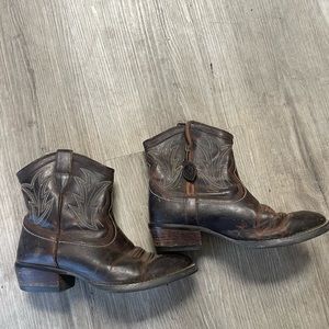 Ariat Ankle Cowboy Boots Brown Size 6B